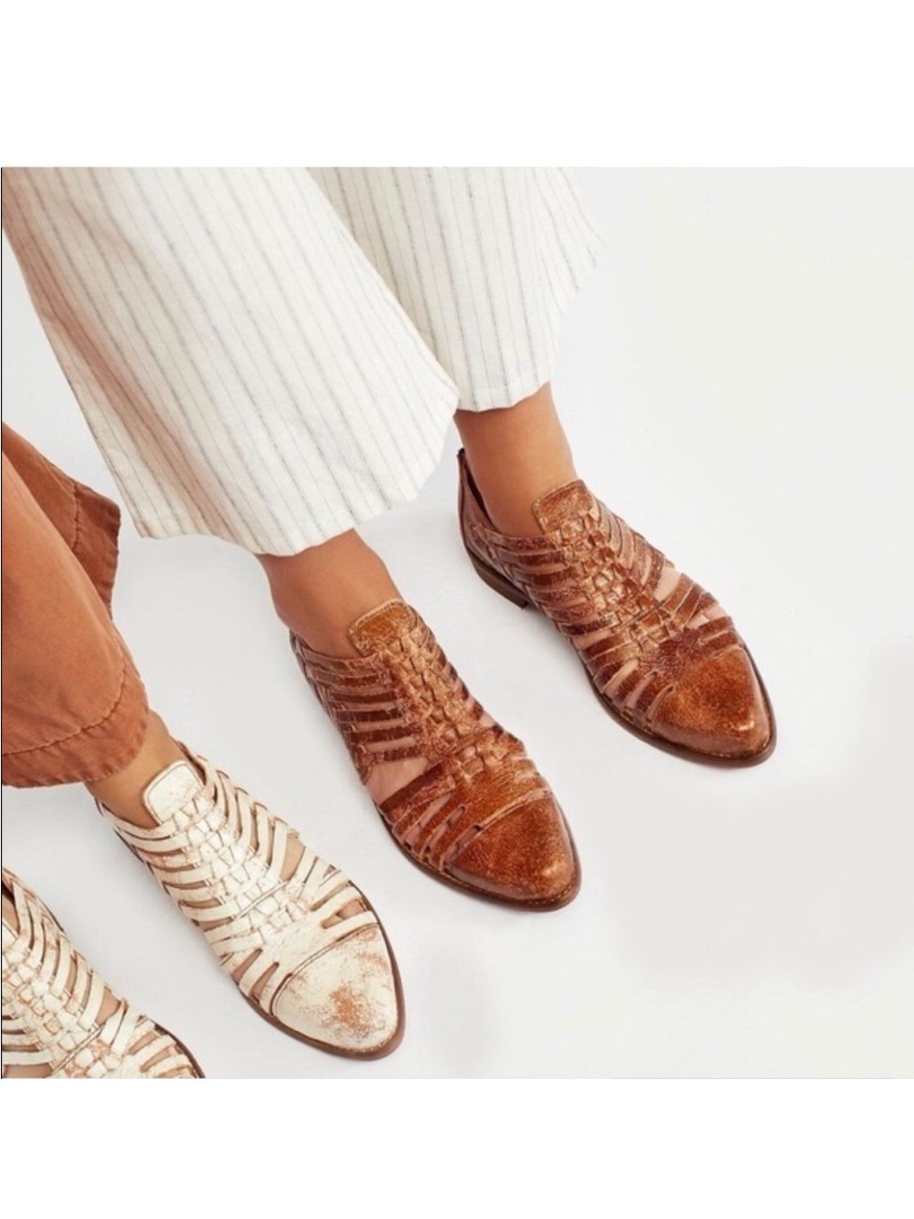 BED STU - Lot of 2 - Las Cruces Strappy Leather Flats